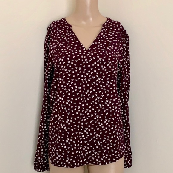 GAP Factory Split V-Neck Long Sleeve Blouse - Picture 2 of 4